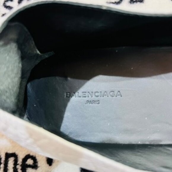 Balenciaga White Leather Platform Espadrilles